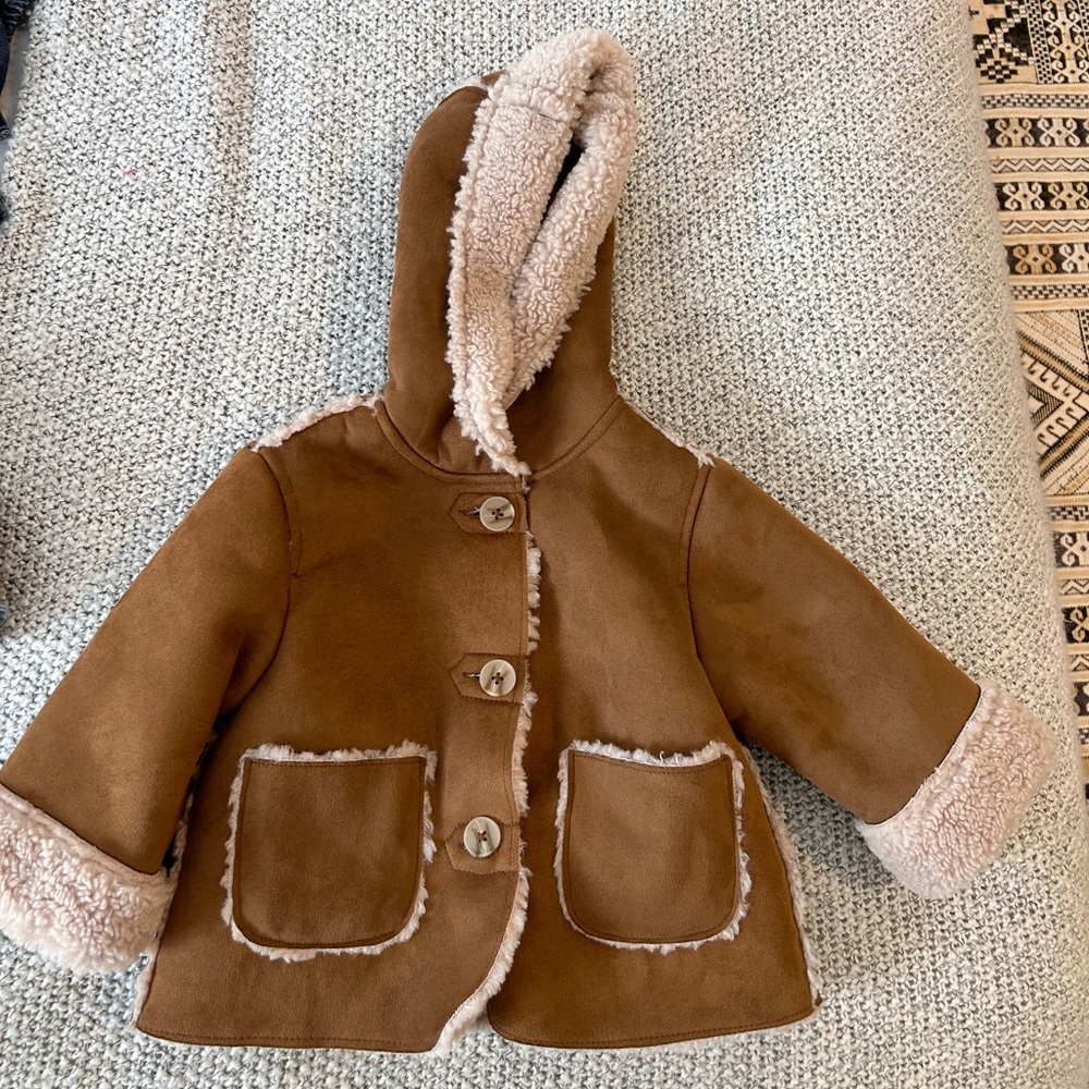 Zara faux shearling baby coat